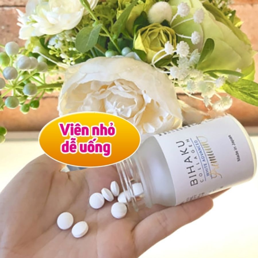Bihaku Glutathione Collagen Premium - Viên Uống Trắng Da (30 Viên)