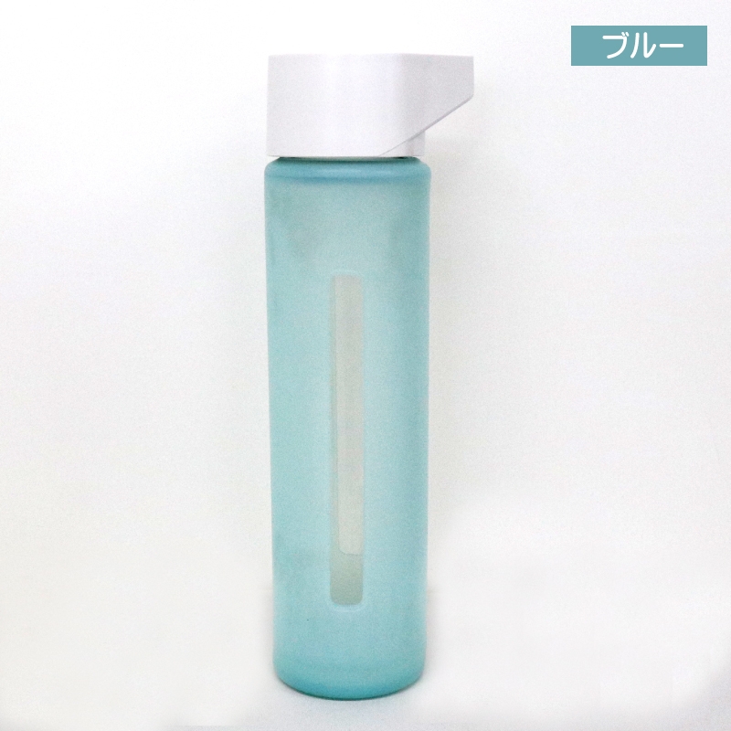 Bình đựng nước thủy tinh cao cấp 470ml (màu xanh)
