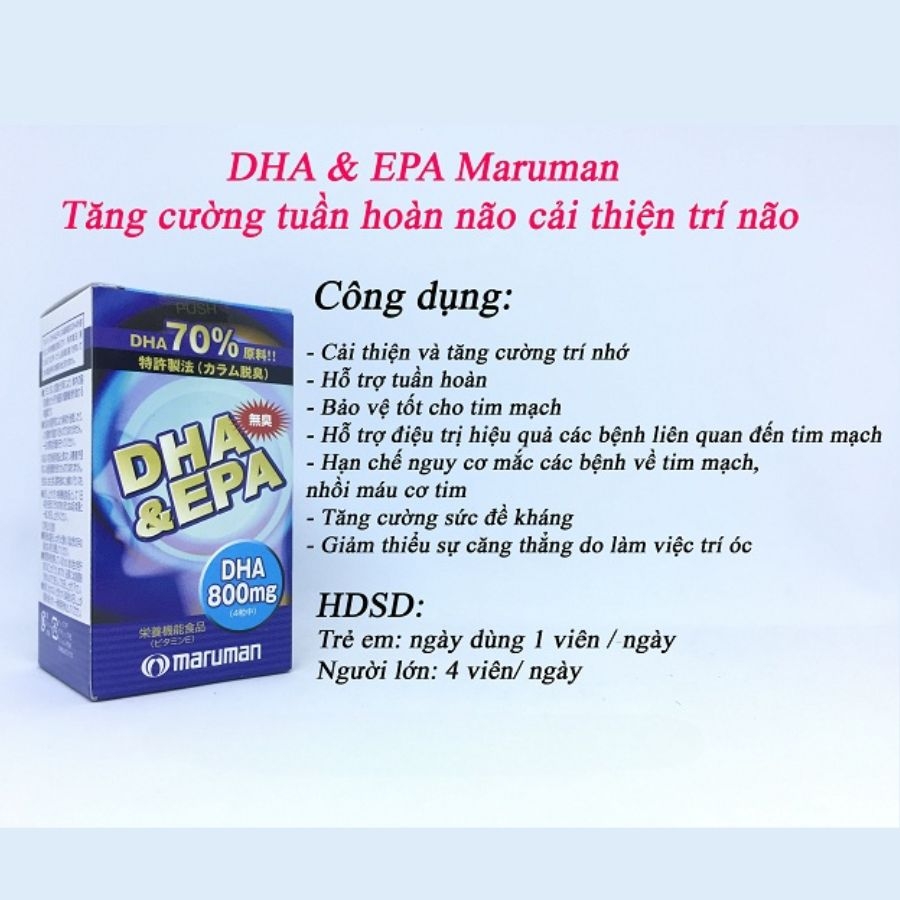 Maruman - Viên Uống DHA 800mg & EPA 50mg