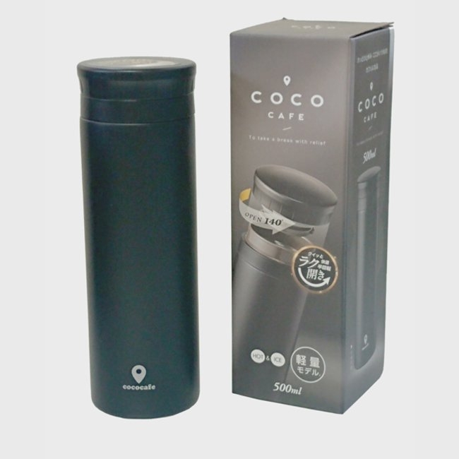 Coco Café - Bình Giữ Nhiệt Cao Cấp Coco Café 500ml (Màu Đen)