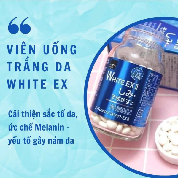 Matsukiyo - Viên Uống Trắng Da, Hỗ Trợ Trị Nám Matsukiyo White EX II 270 Viên