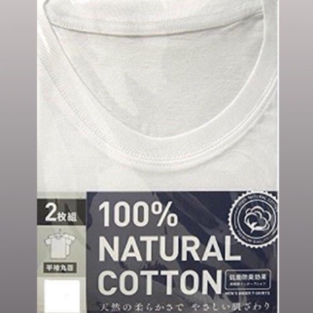 Set 2 áo lót nam 100% cotton kháng khuẩn - mẫu cổ tròn size L