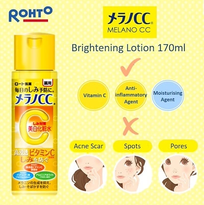 Rohto - Nước Hoa Hồng Melano CC Rohto Lotion Trắng Da Trị Thâm Nám Tàn Nhang 170ml (Loại Nhiều Ẩm)
