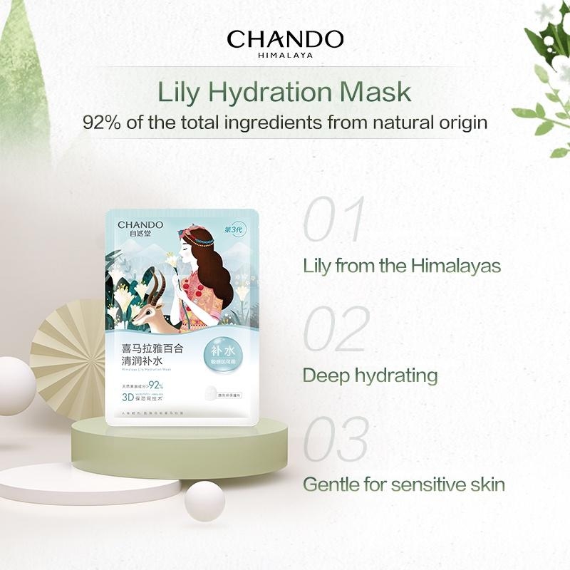 Chando Himalaya - Mặt Nạ Chiết Xuất Thực Vật Cấp Ẩm, Làm Sáng, Sạch Da, Se Khít Lỗ Chân Lông