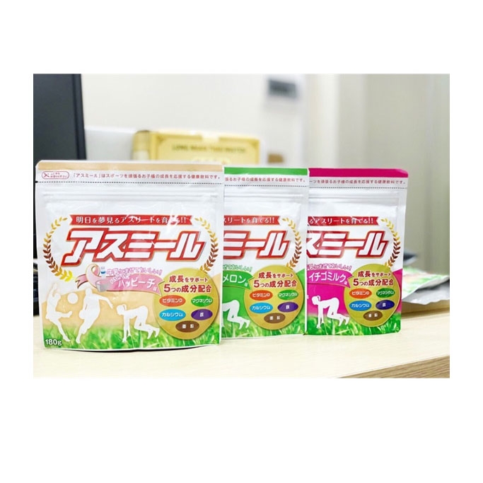 ASUMIRU - Sữa Tăng Chiều Cao Cho Bé 3-16 Tuổi Asumiru Ichiban Boshi 180g (Vị Đào)