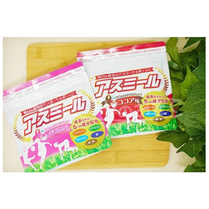 Sữa Phát Triển Chiều Cao ASUMIRU gói 180g Dành Cho Bé Từ 3-16 Tuổi ( vị dâu) - Hàng Nhật nội địa