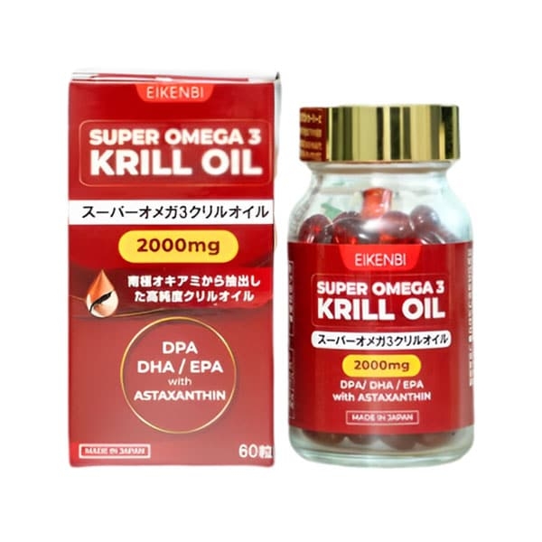 Super Omega 3 Krill Oil 2000mg Eikenbi - Viên Uống Dầu Nhuyễn Thể (60 Viên)