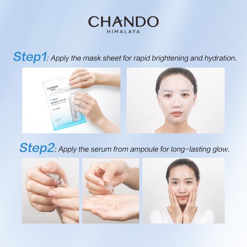 Chando Himalaya - Mặt Nạ Ống 2 Bước Niacinamide Làm Sạch Da Và Nuôi Dưỡng Da