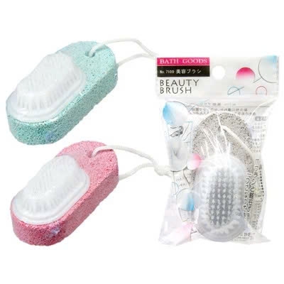 Bath Goods - Đá Bọt Chà Gót Chân Kèm Bàn Chải Cọ Móng