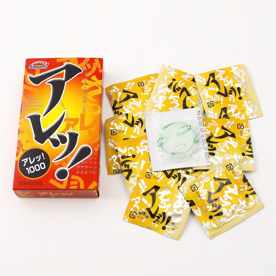 Sagami - Bao Cao Su Sagami Are Are 0.03mm Có Gai - 5 Chiếc