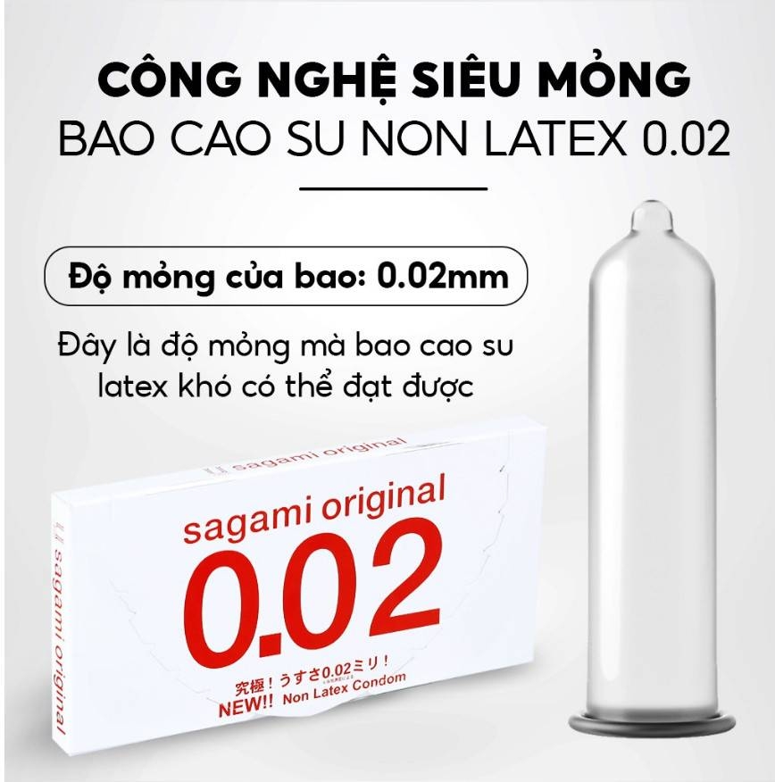 Sagami - Bao Cao Su Sagami Original 0.02mm - 2 Chiếc