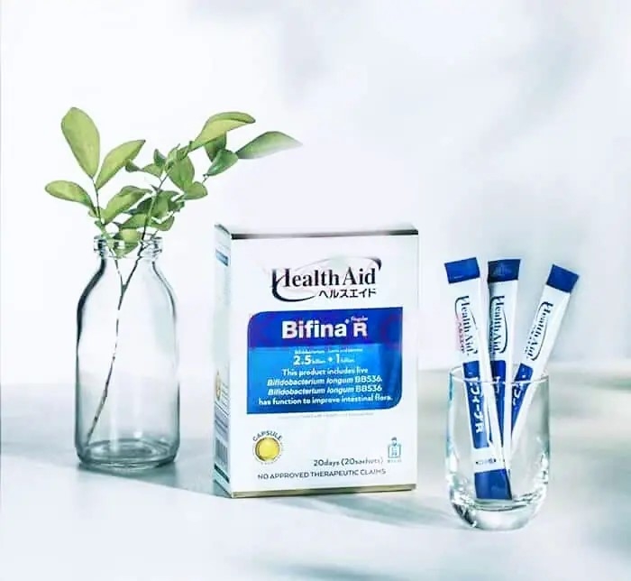 Bifina R - Men Vi Sinh Hỗ Trợ Tiêu Hóa Health Aid 20 Gói Nhật Bản