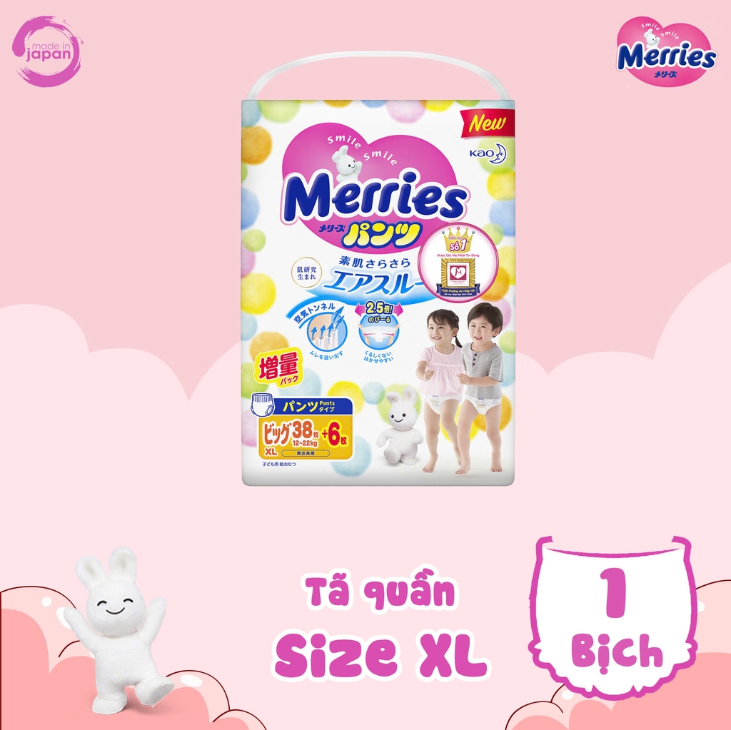 Merries - Bỉm Merries Quần XL38+6 (12-22kg)