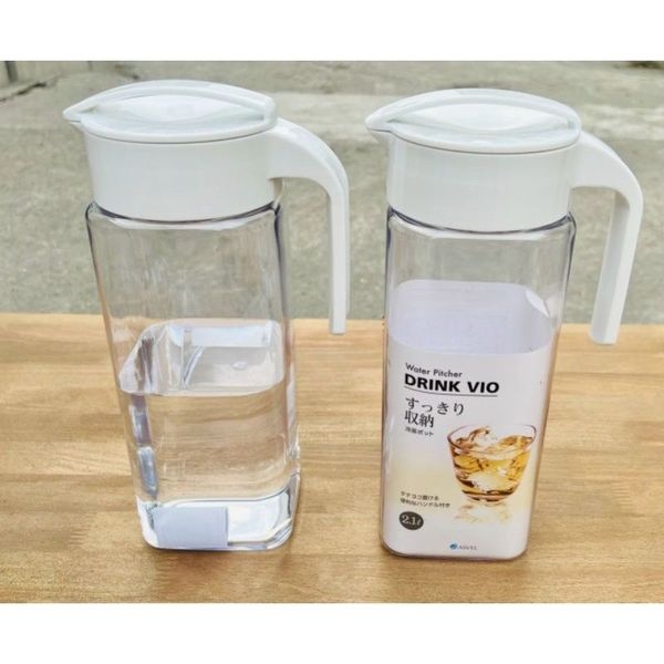 Bình nước cao cấp nắp xoay, có tay cầm Asvel Vio 2.1L - Hàng Nhật nội địa