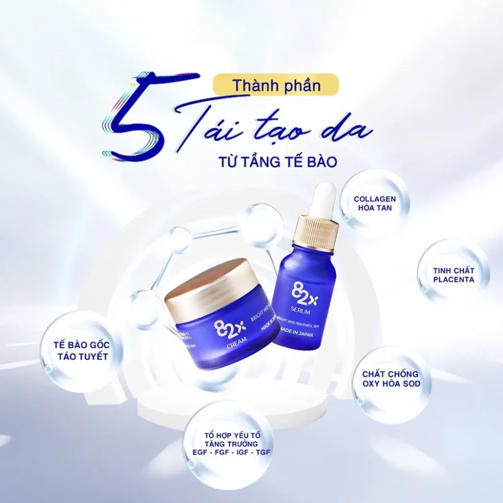 82X - Bộ Đôi Serum & Kem Dưỡng Tế Bào Gốc 82X AI Stem Cell