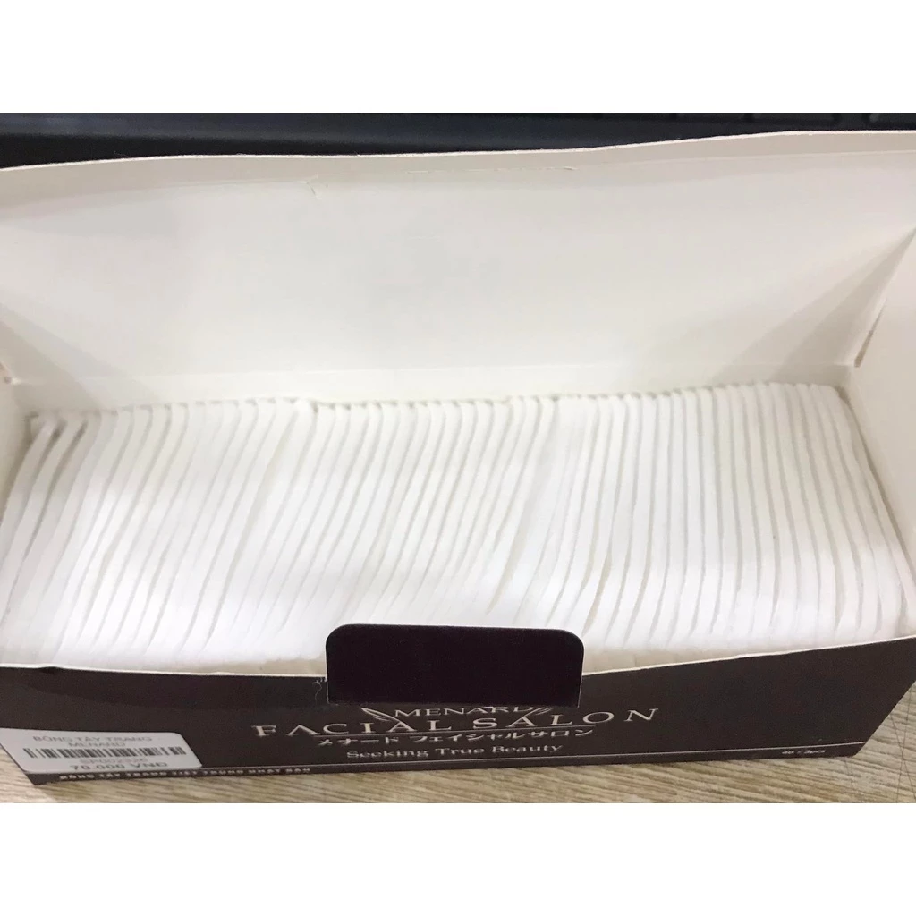 MENARD - Hộp 50 Bông Tẩy Trang Cao Cấp 100% Cotton Menard