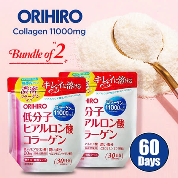 Orihiro - Bột Collagen Hyaluronic Acid Orihiro 11000mg 180gr