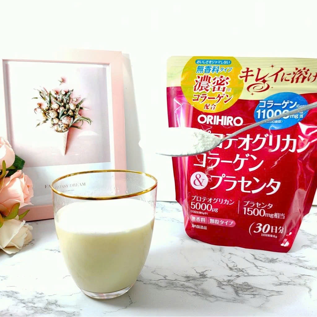 Orihiro - Bột Collagen Proteoglycan Nhau Thai Heo 11000mg Orihiro 180g (30 Ngày)