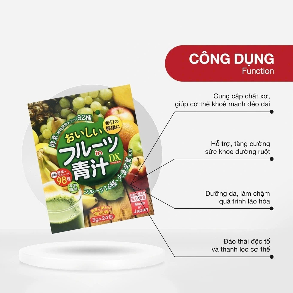 Gals - Bột Nước Ép Trái Cây Tổng Hợp Japan Gals 24 gói x 3g
