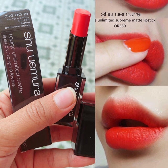 SHU UEMURA_Son Shu Uemura Rouge Unlimited Matte M OR550 - Hàng Nhật nội địa
