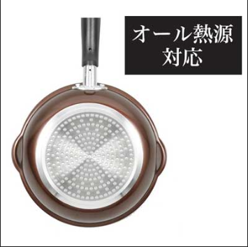 Chảo chống dính sâu lòng siêu nhẹ Pearl Metal 24cm, có nắp đậy