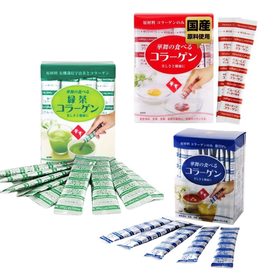 Hanamai - Collagen Chiết Xuất Da Heo, Da Cá Vị Trà Xanh