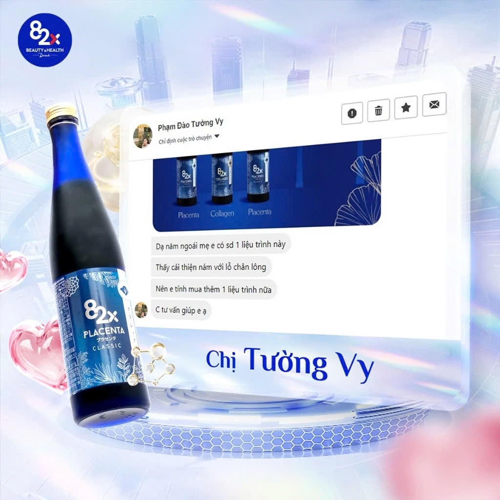 82X - COMBO 2 Chai Nước Uống Collagen & Placenta 82X Classic 500ml