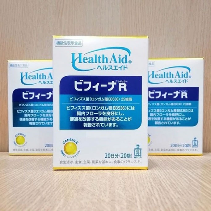 Bifina R - Combo 2 Hộp Men Vi Sinh Hỗ Trợ Tiêu Hóa Health Aid 20 Gói Nhật Bản