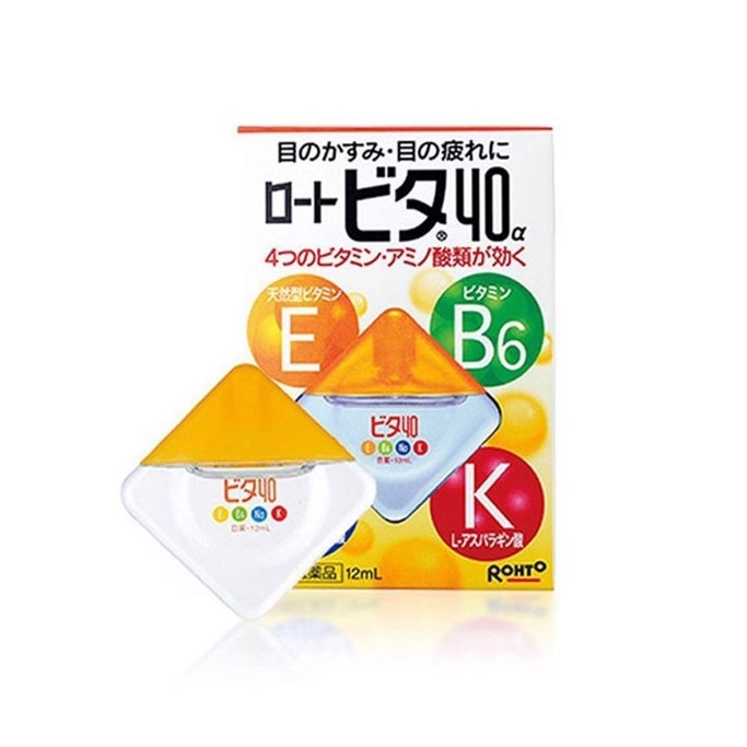 ROTOVITA - Combo 2 Nước Nhỏ Mắt Vitamin Nhật Bản 12ml (Xanh, Vàng)