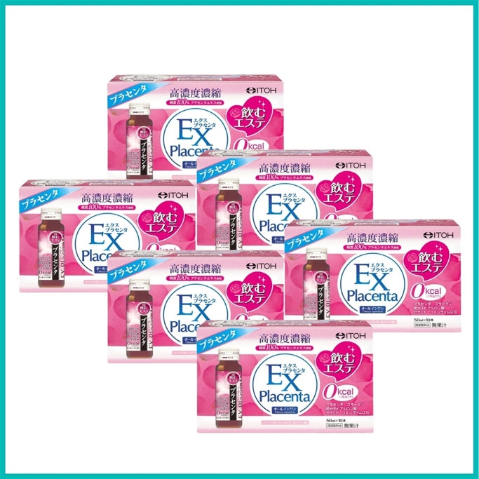 Ltoh EX Placenta - Combo 6 Hộp Nước Uống Tinh Chất Nhau Thai Cừu (Hộp 10 x 50ml)
