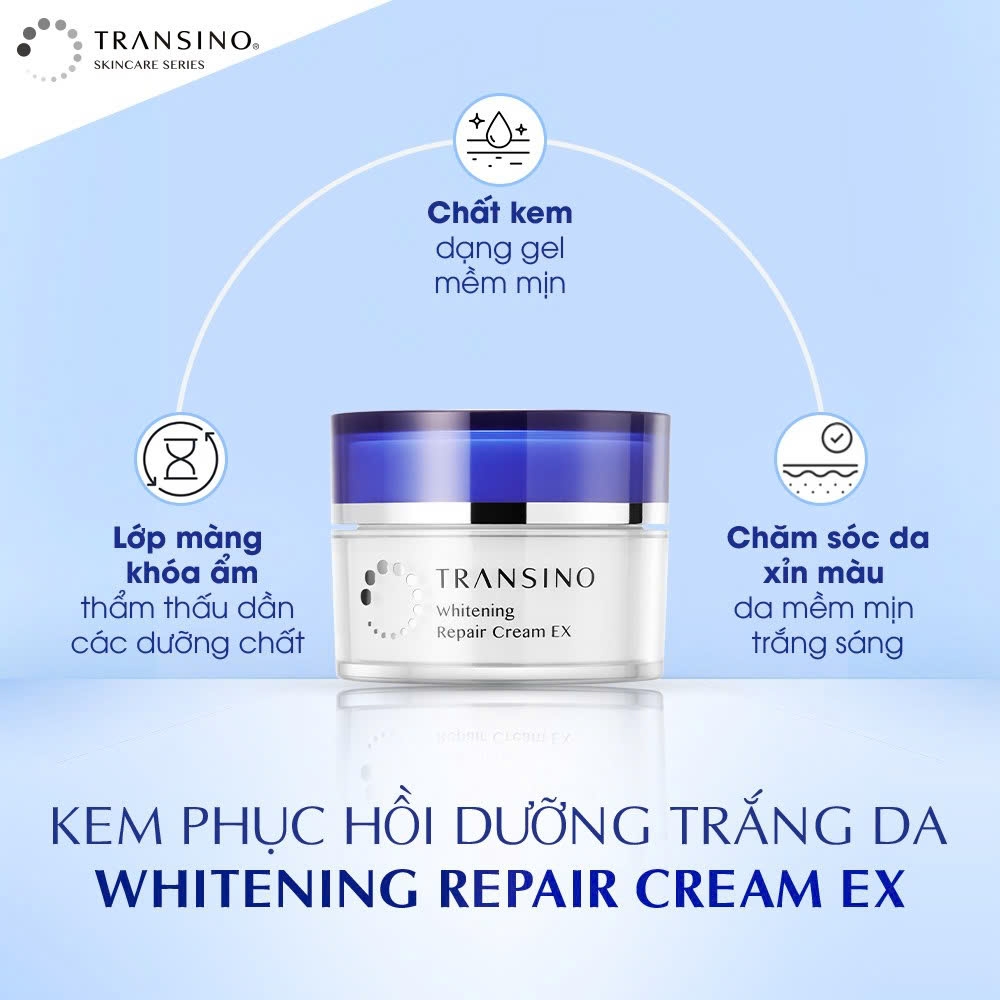 TRANSINO - Combo Bộ 3 Sản Phẩm Đặc Trị Nám, Dưỡng Trắng Da TRANSINO Nhật Bản