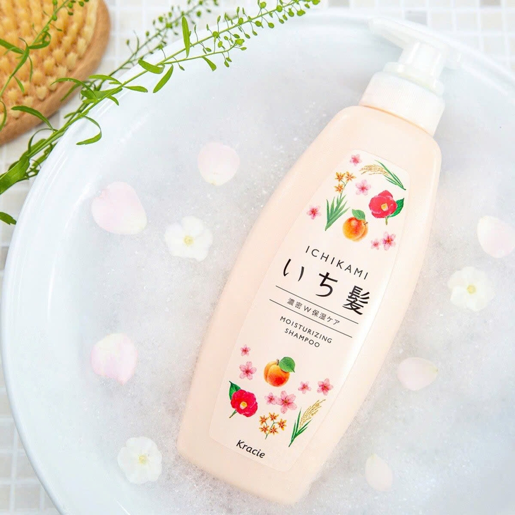 Kracie - Bộ Dầu Gội & Xả Dưỡng Ẩm Tóc Kracie Ichikami – 480ml x 2 (Màu Cam)