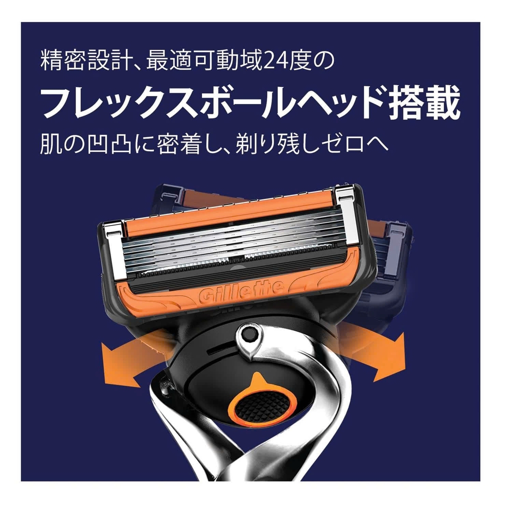 Gillette Fusion - Set Dao cạo râu Gillette Fusion 5 lưỡi kép (1 thân + 6 đầu thay) Mẫu 1