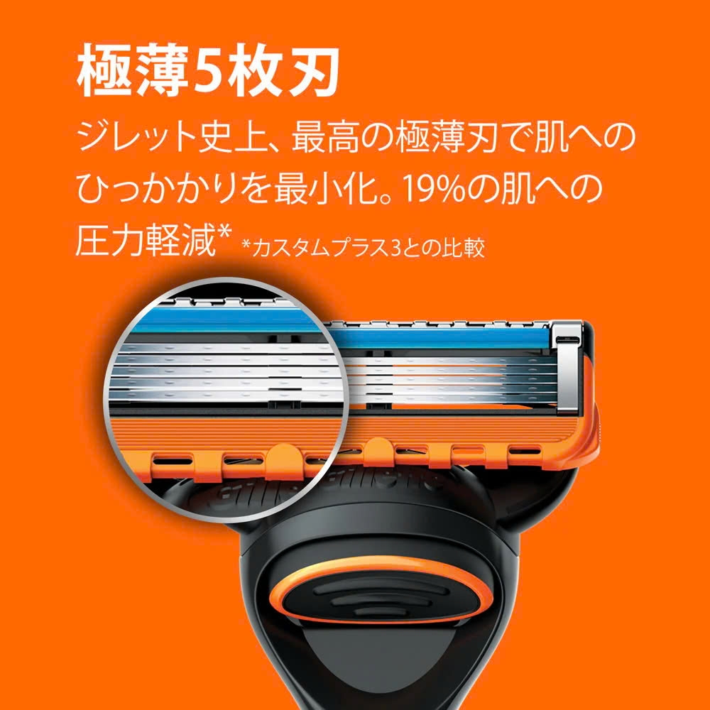 Gillette Fusion - Set Dao Cạo Râu Gillette Fushion 5 Lưỡi Kép (1 Thân + 2 Đầu Thay) Mẫu 3