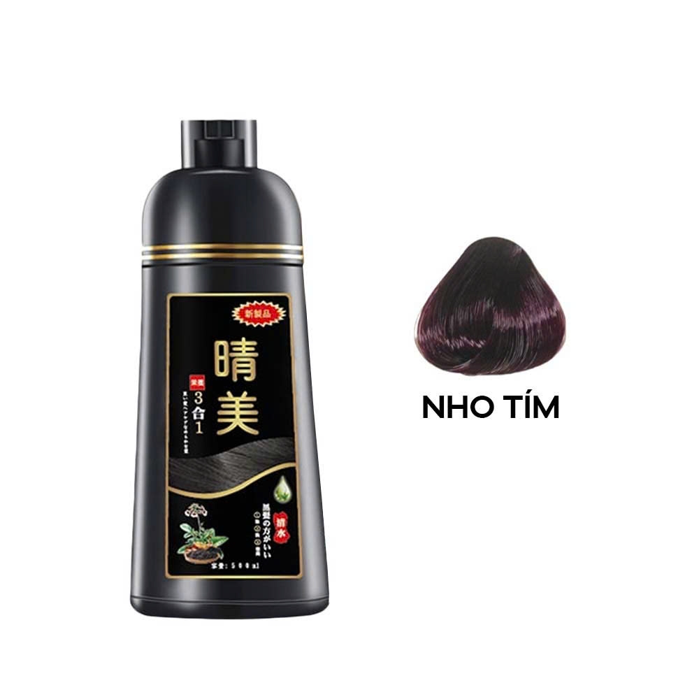 Komi - Dầu Gội Đen Tóc phủ bạc Komi 500ml (Màu Nho Tím)