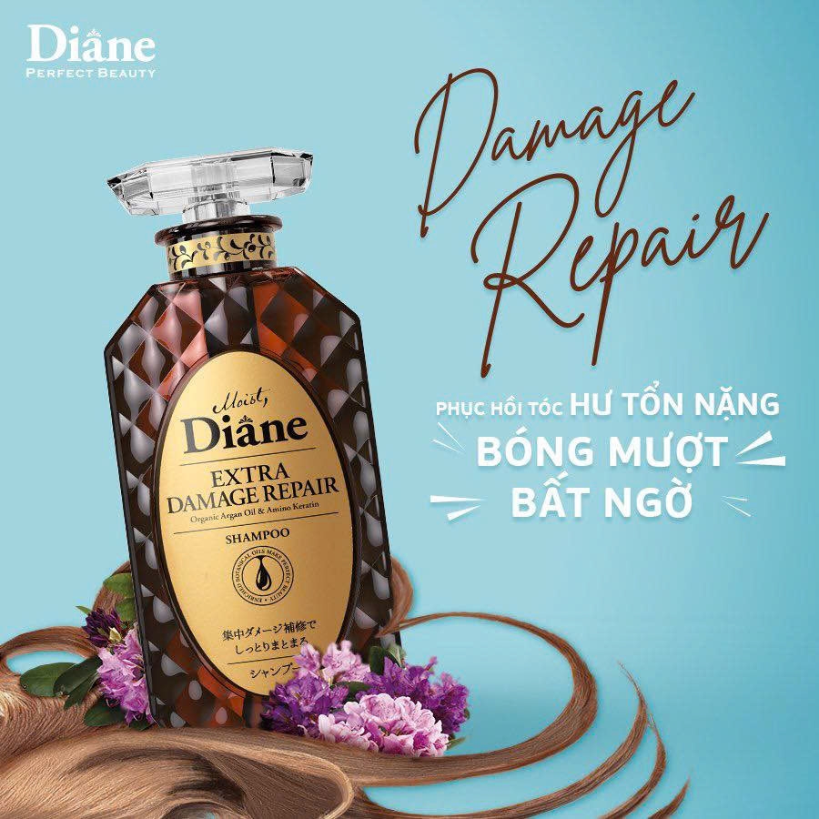 Moist Diane - Dầu Gội Phục Hồi Tóc Hư Tổn Nặng Moist Diane Extra Damage Repair (450ml)
