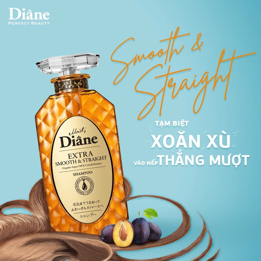 Moist Diane - Dầu Gội Vào Nếp Thẳng Mượt Moist Diane Extra Smooth & Straight (450ml)
