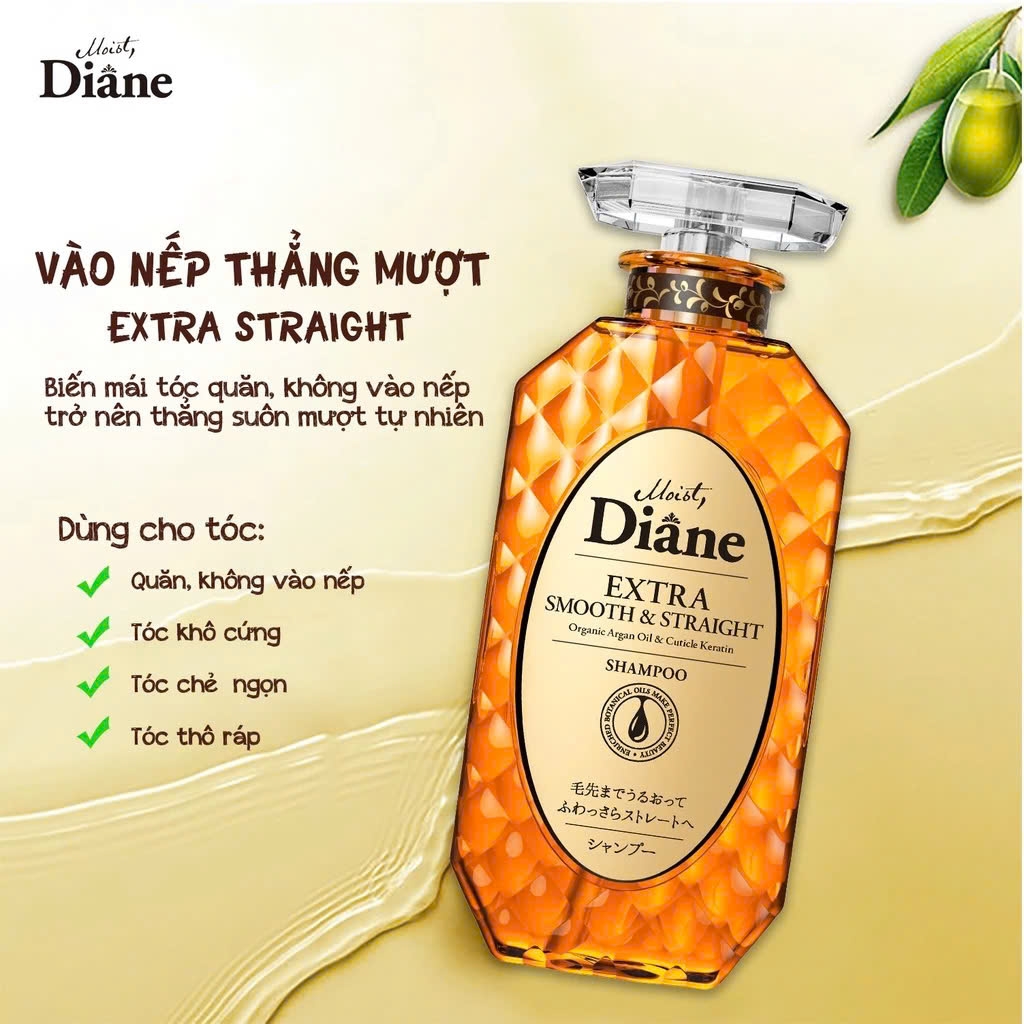 Moist Diane - Dầu Gội Vào Nếp Thẳng Mượt Moist Diane Extra Smooth & Straight (450ml)