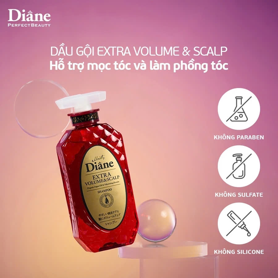 Moist Diane - Dầu Gội Đầu Chống Rụng Và Làm Phồng Tóc Moist Diane Extra Volume & Scalp 450ml