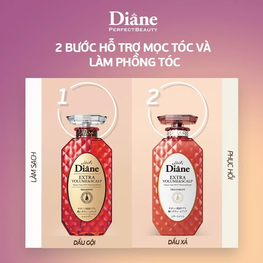 Moist Diane - Dầu Gội Đầu Chống Rụng Và Làm Phồng Tóc Moist Diane Extra Volume & Scalp 450ml