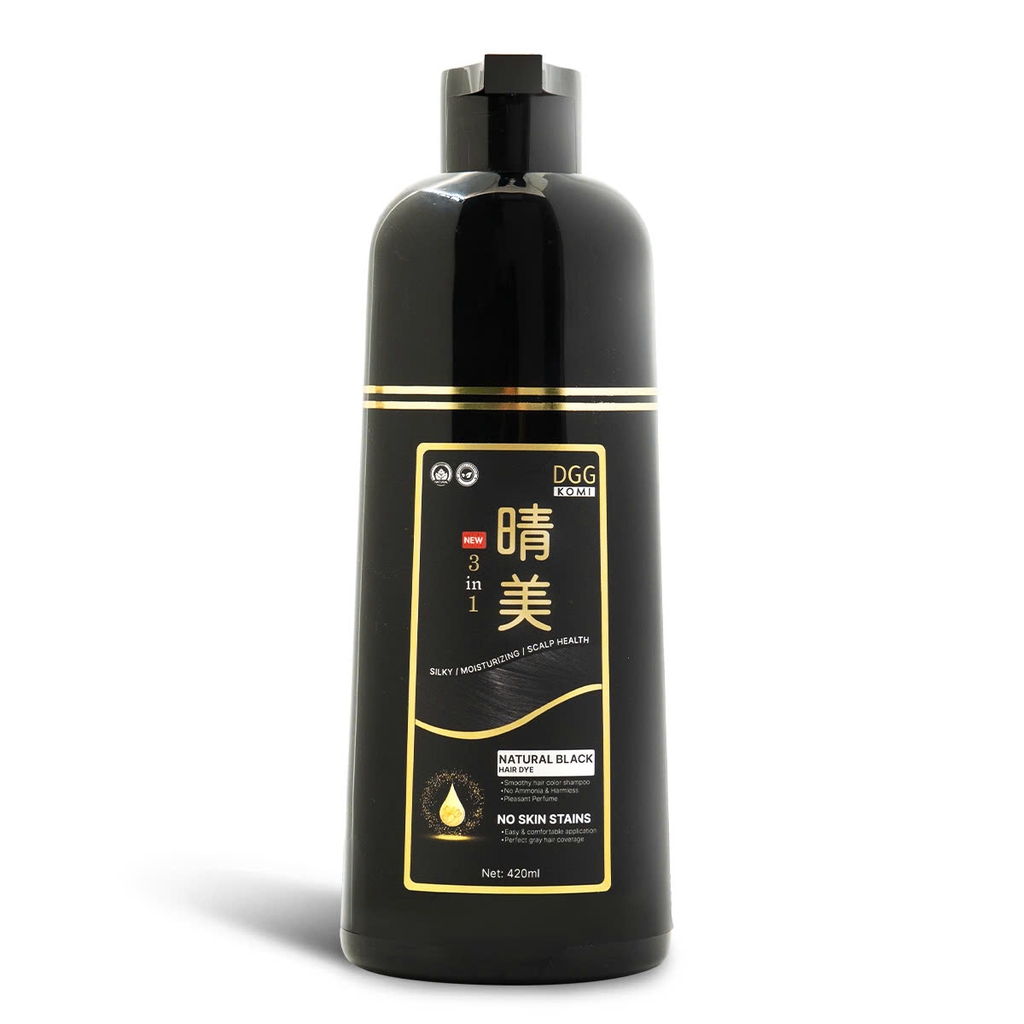 Komi - Dầu Gội Đen Tóc Phủ Bạc Komi 500ml Đen Tự Nhiên