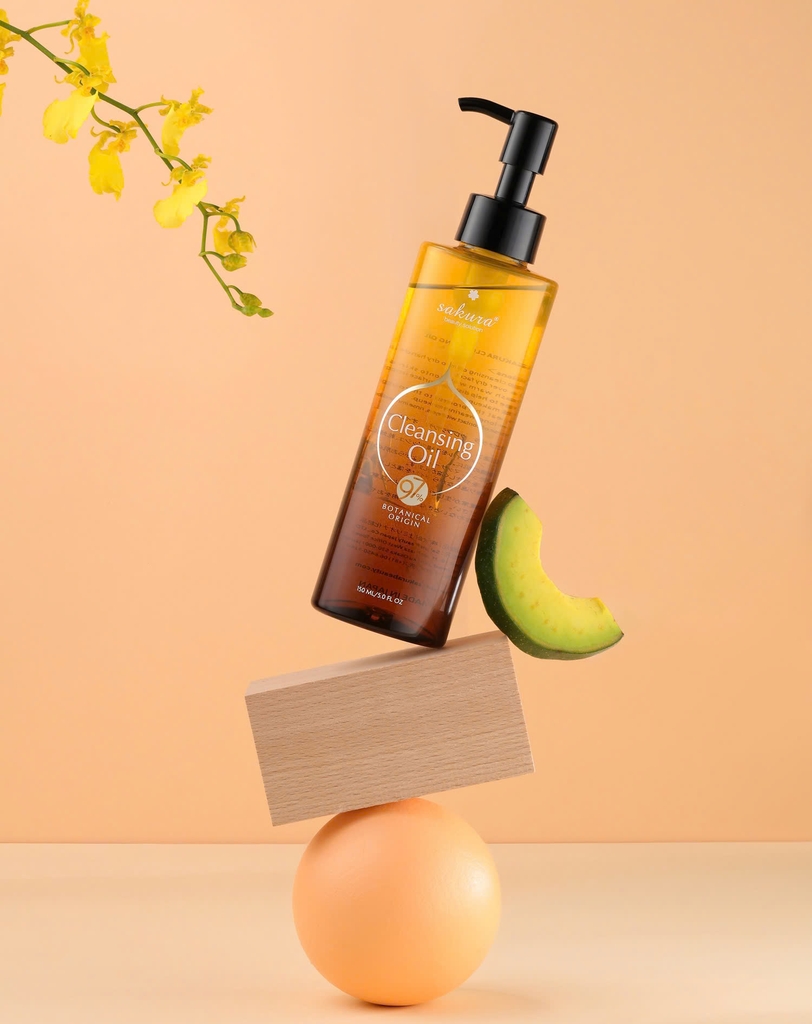 Sakura Beauty Cleansing Oil - Dầu Tẩy Trang 97% Thiên Nhiên 150ml Nhật Bản