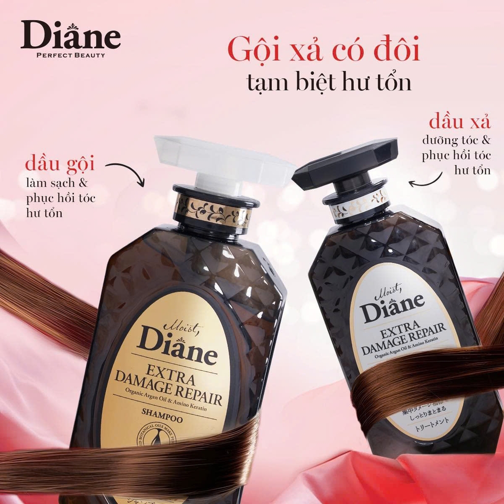 Moist Diane - Dầu Gội Phục Hồi Tóc Hư Tổn Nặng Moist Diane Extra Damage Repair (450ml)
