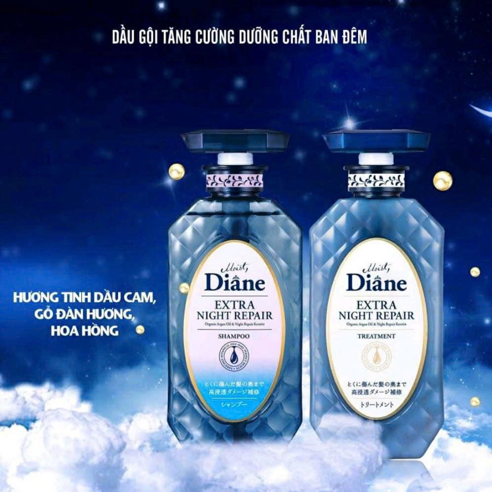 Moist Diane - Dầu Gội Tăng Cường Dưỡng Chất Ban Đêm Moist Diane Extra Night Repair 450ml