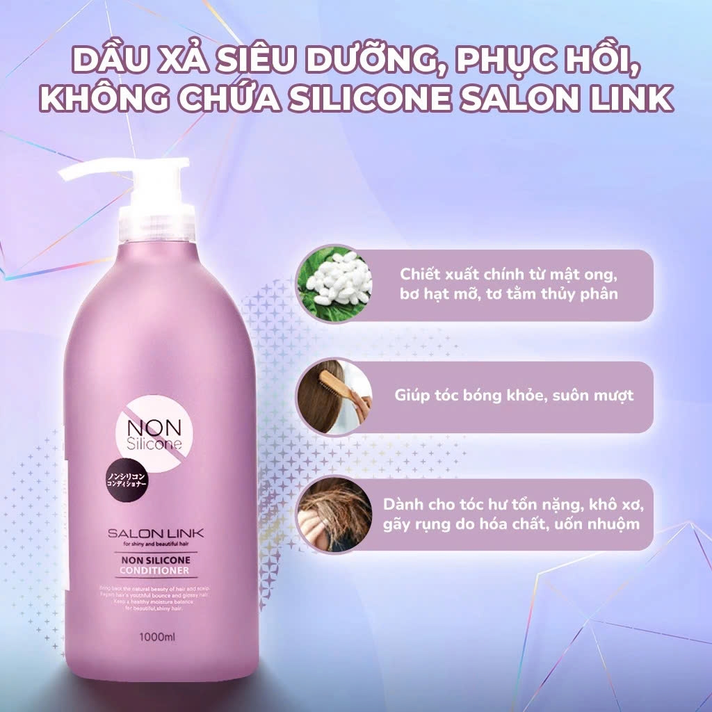 Kumano - Dầu Xả Salon Link Không Chứa Silicone Dành Riêng Cho Tóc Nhuộm 1000ml