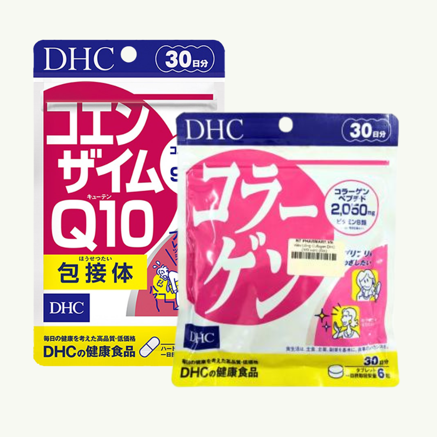 DHC - Combo Căng Bóng Da, Chống Lão Hóa 30 Ngày Nhật Bản (DHC Collagen, DHC Coezyme Q10)