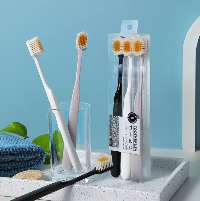 Toothbrush Soft - Set 3 Bàn Chải Đánh Răng Người Lớn Siêu Mềm