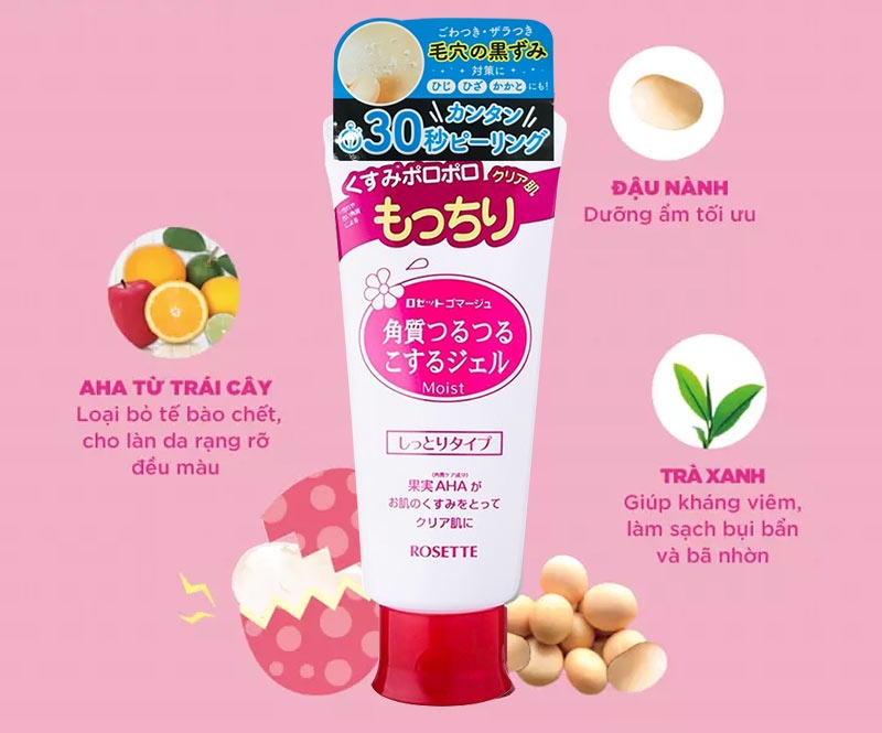 ROSETTE - Tẩy Tế Bào Chết Rosette Cấp Ẩm Cho Da Khô 120g