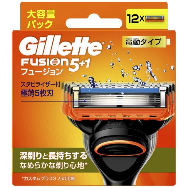 Gillette Fusion 5 - Set 12 Lưỡi Dao Cạo Râu Thay Thế Lưỡi Kép (Mẫu 6)