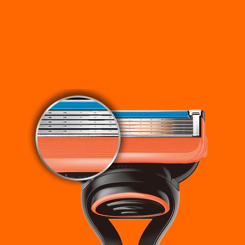 Gillette Fusion - Set 8 Lưỡi Dao Cạo Râu Thay Thế Gillette Fusion 5+1 Lưỡi Kép (Mẫu 2)